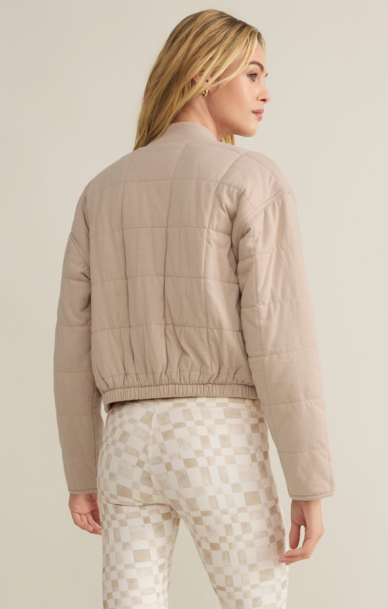 Z SUPPLY - LA JOLLA QUILTED JACKET MUSHROOM