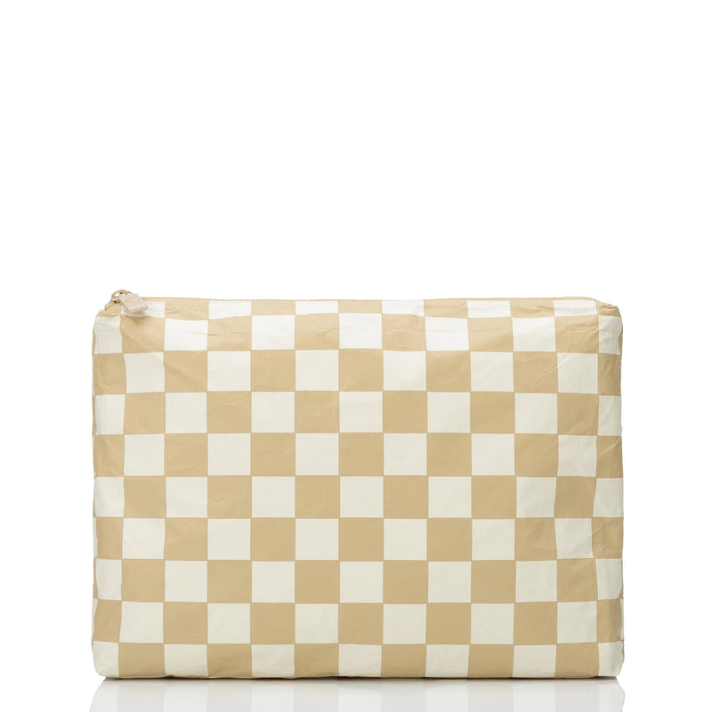 ALOHA COLLECTION - MID POUCH CHECKMATE CREME ON DUNE