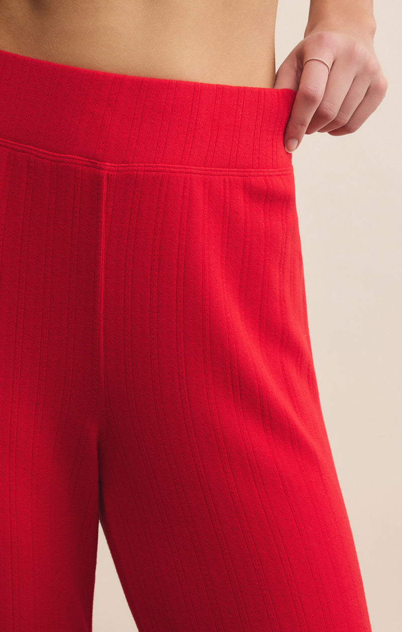 Z SUPPLY - LUXE POINTELLE PANT HAUTE RED