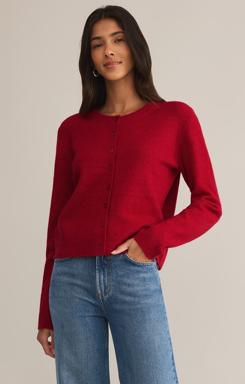 Z SUPPLY - OUTLOOK CARDIGAN HAUTE RED