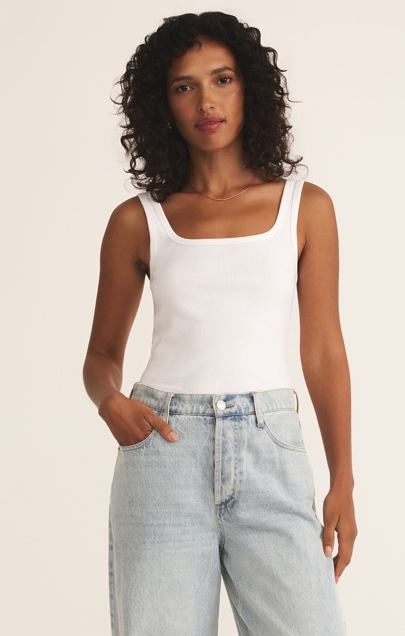 Z SUPPLY - DANYA RIB TANK WHITE