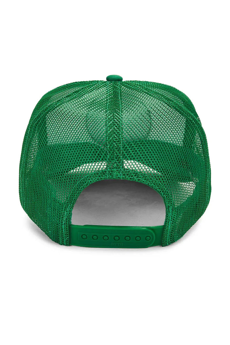 FRIDAY FEELIN - PUA HANA SURF CO TRUCKER HAT SPLIT GREEN