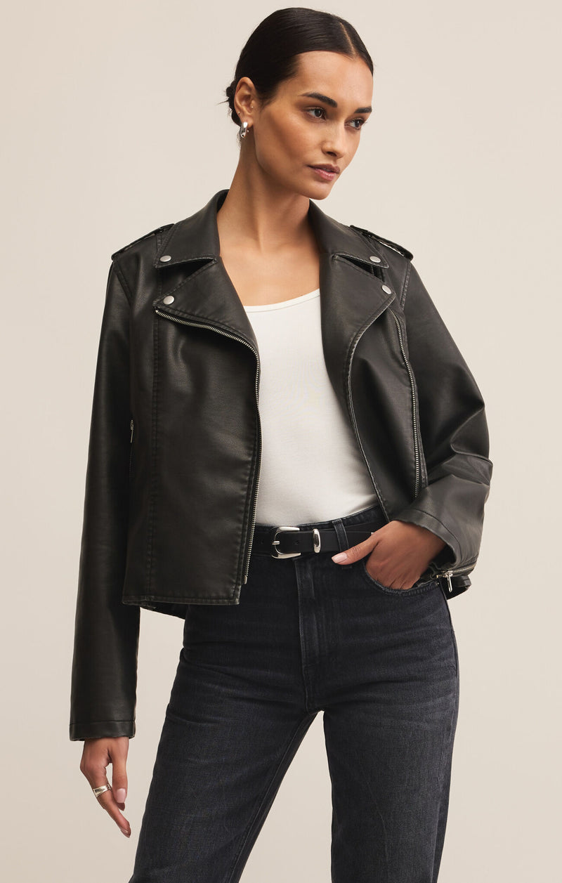Z SUPPLY - ALCHEMY MOTO FAUX LEATHER JACKET