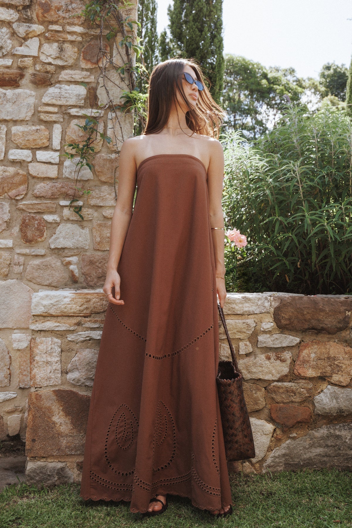 petal and pup brown dress & Size:Size 7/8 flowy mini dress Skyraze Women's Summer Elegant 100% Cotton.