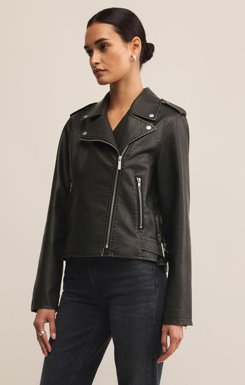 Z SUPPLY - ALCHEMY MOTO FAUX LEATHER JACKET