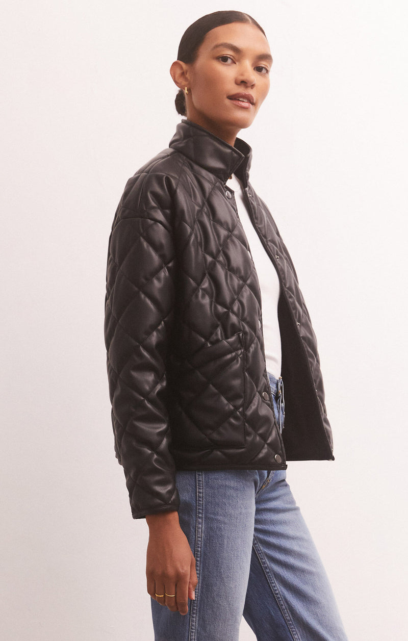 Z SUPPLY - HERITAGE FAUX LEATHER JACKET