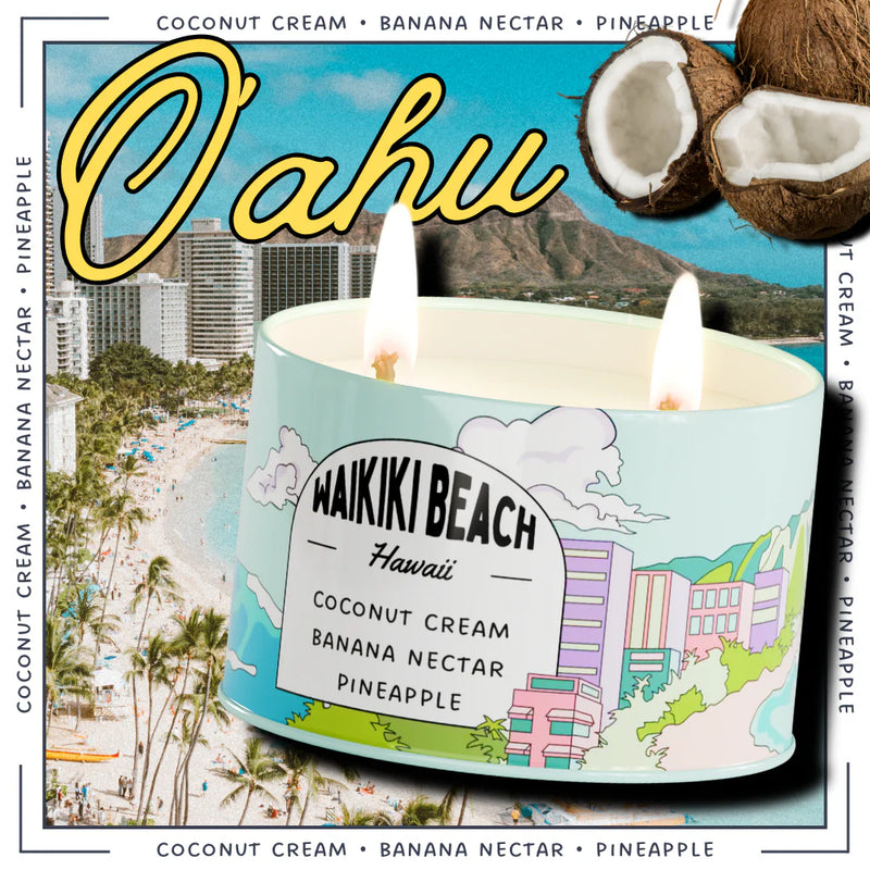 POSTCARDS - WAIKIKI BEACH CANDLE