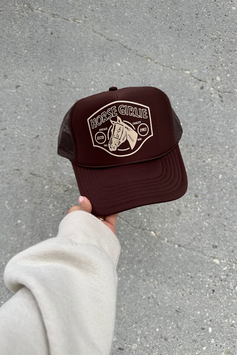 NFM - HORSE GIRLIE TRUCKER HAT ESPRESSO