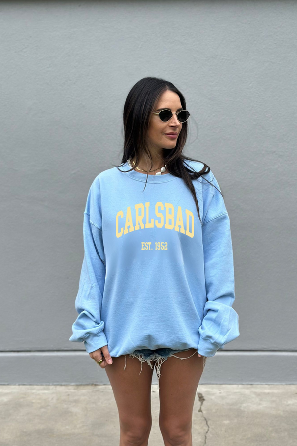 SWIRL SOCIETY - HOMETOWN CARLSBAD CREWNECK BABY BLUE BUTTER
