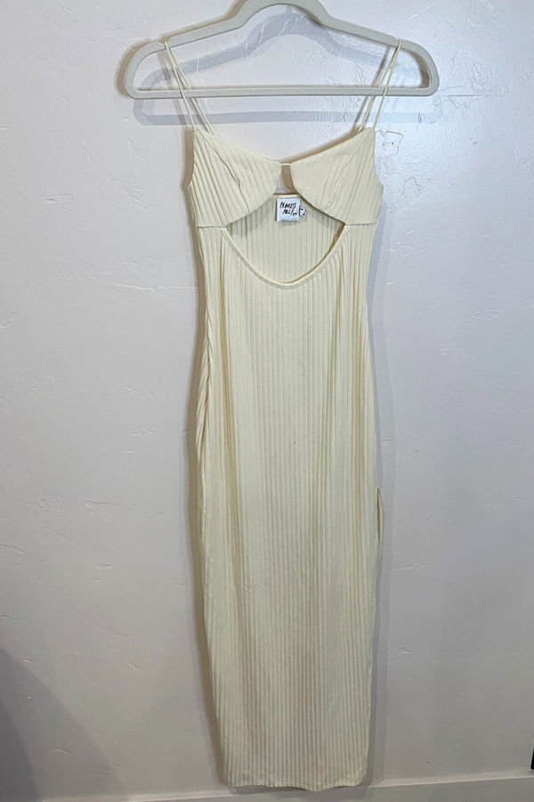 PRINCESS POLLY - IVORY RIBBED DRESS