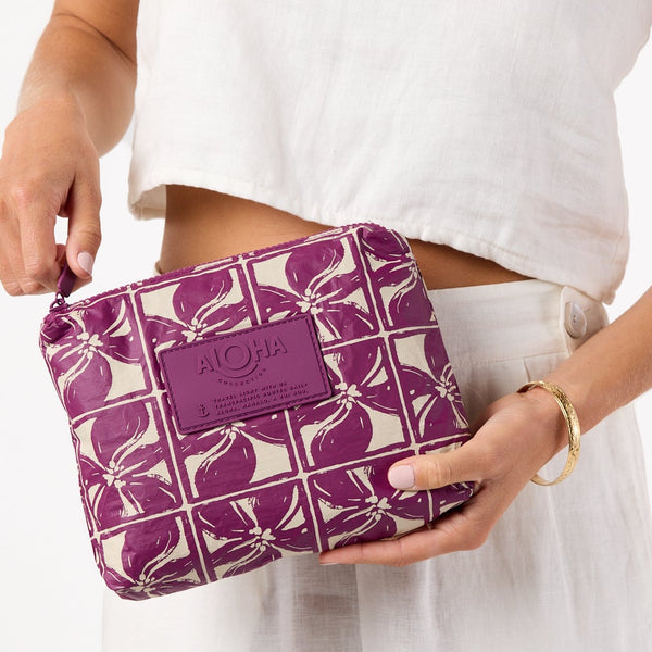 ALOHA COLLECTION - LATTICE SMALL SANDSTONE PLUM – swirlboutique