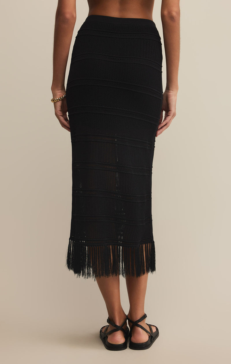 Z SUPPLY - FLYNN CROCHET MIDI SKIRT BLACK