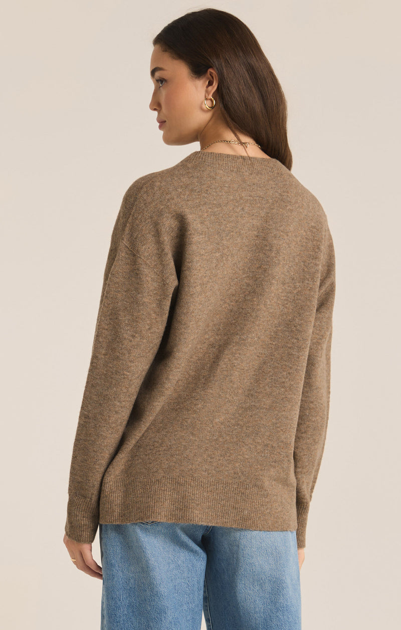 Z SUPPLY - GIA CREW NECK SWEATER CHAI