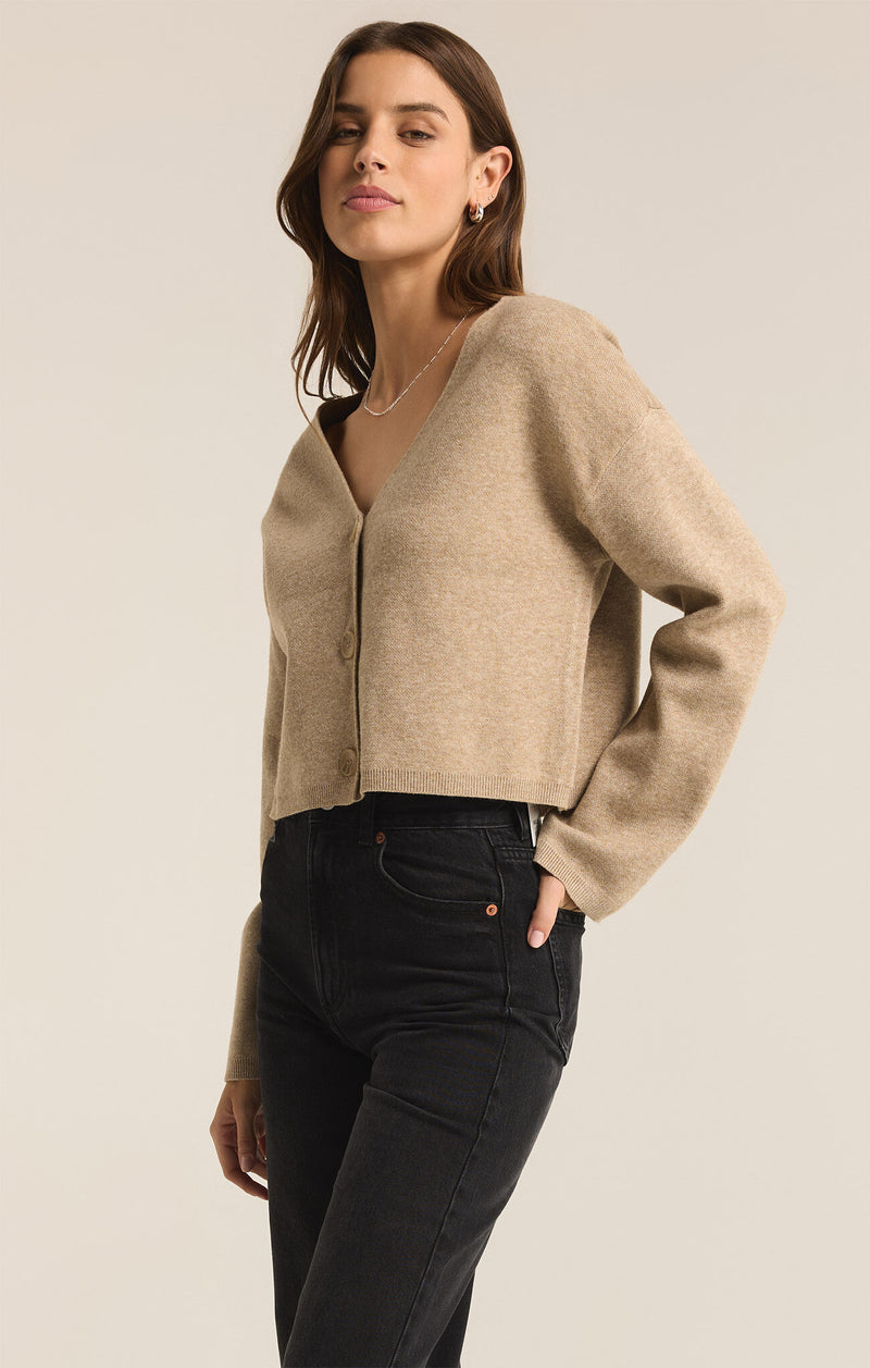 Z SUPPLY - ESTELLE CARDIGAN OATMEAL HEATHER