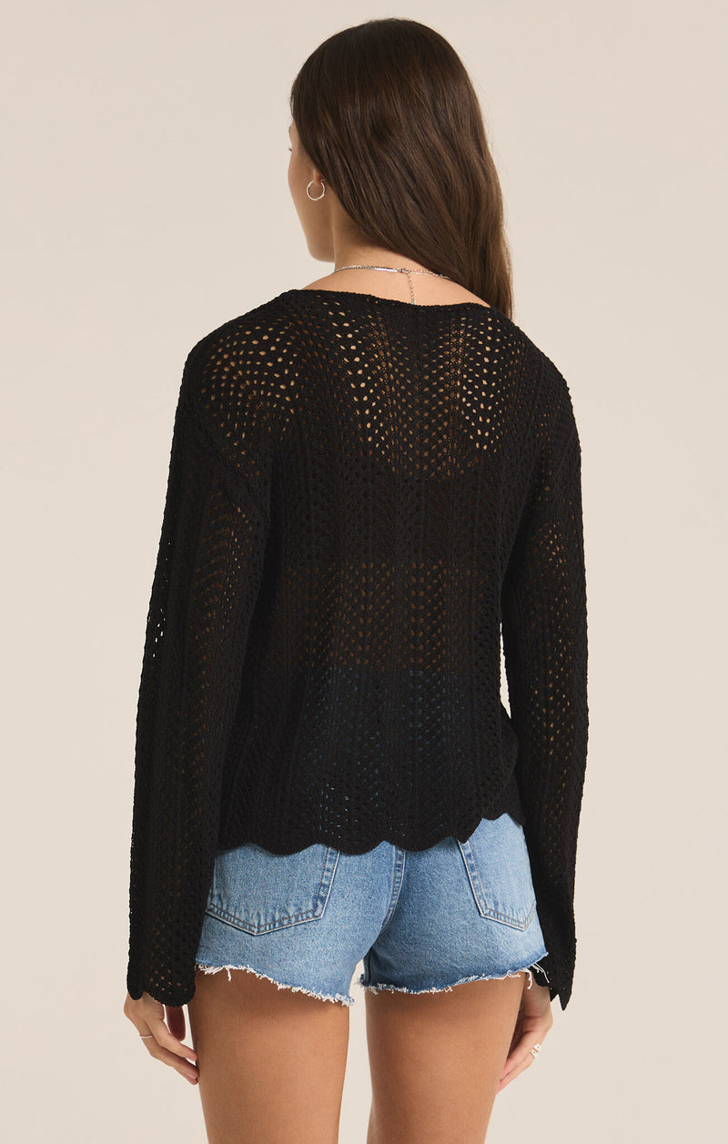 Z SUPPLY - DONOVAN CROCHET TOP BLACK