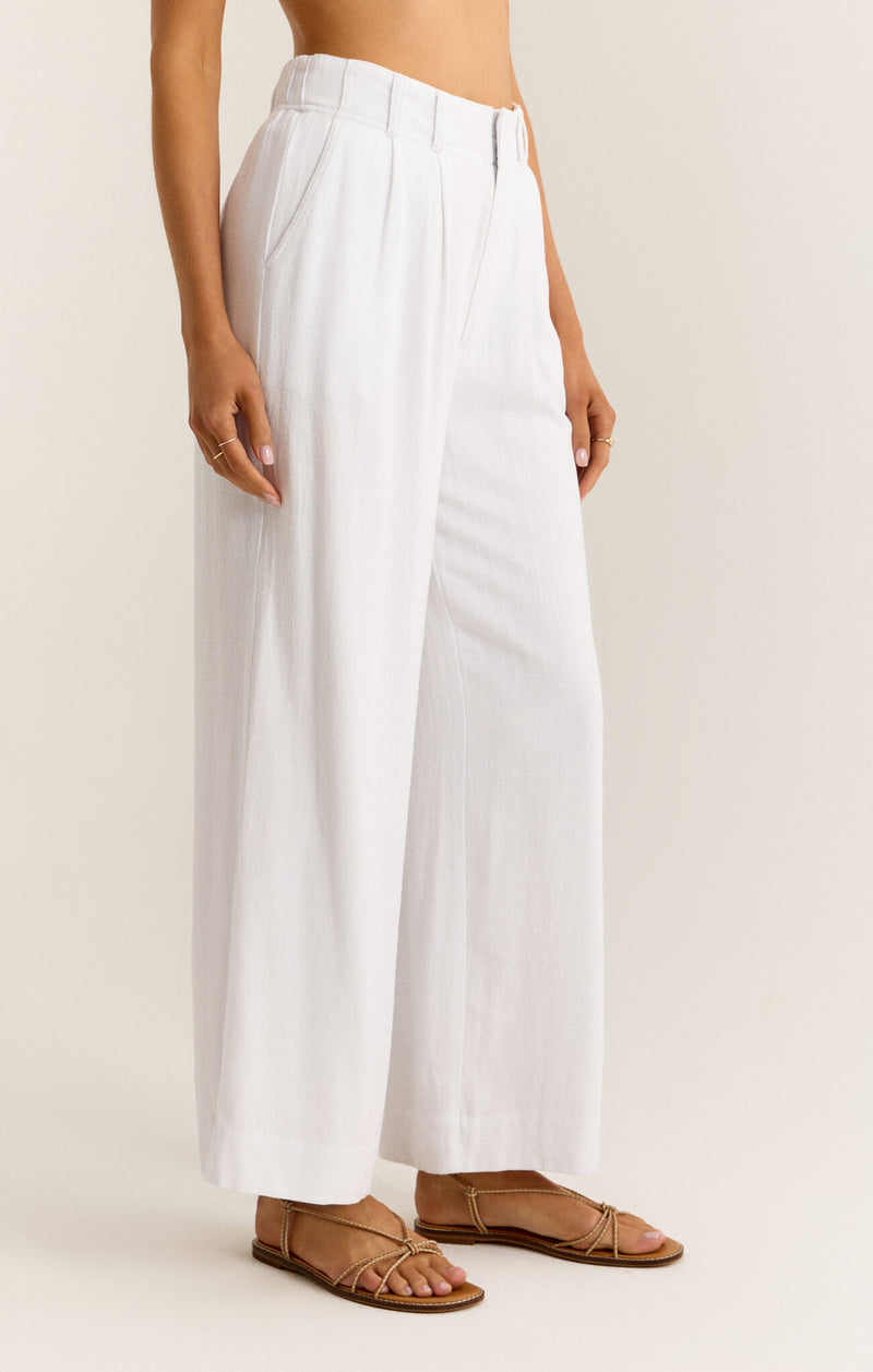 Z SUPPLY - FARAH LINEN PANT WHITE