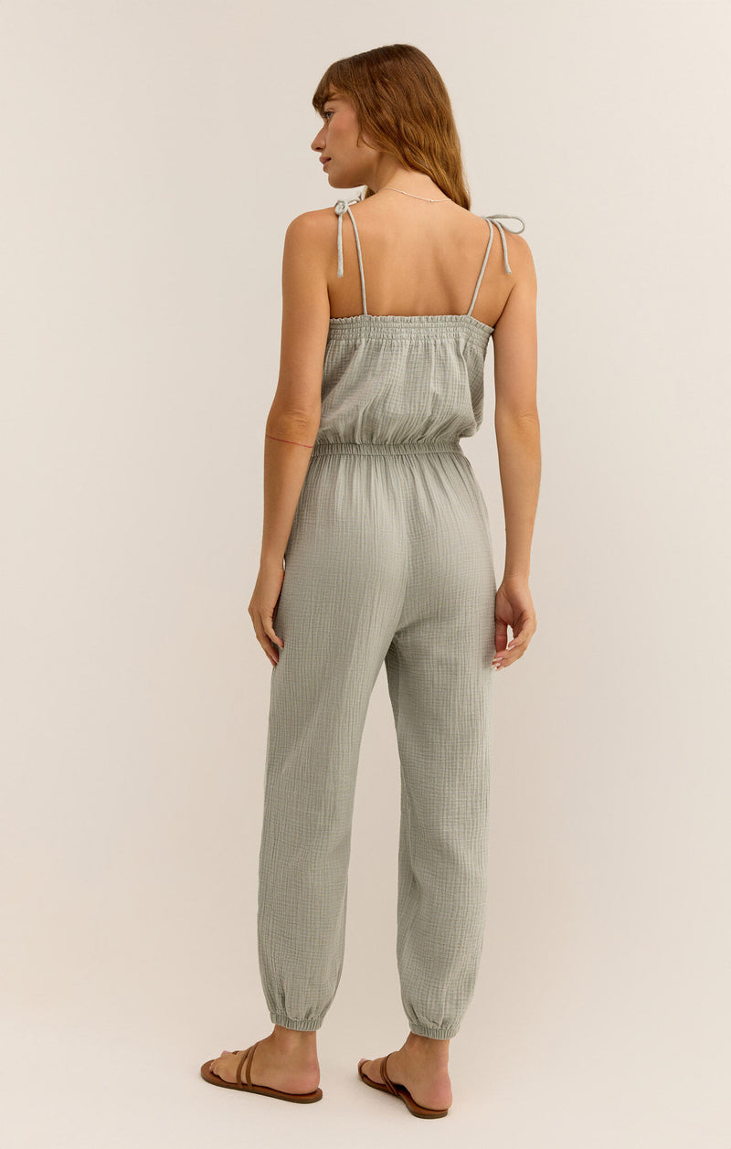 Z SUPPLY - KIARA GAUZE JUMPSUIT PALE JADE