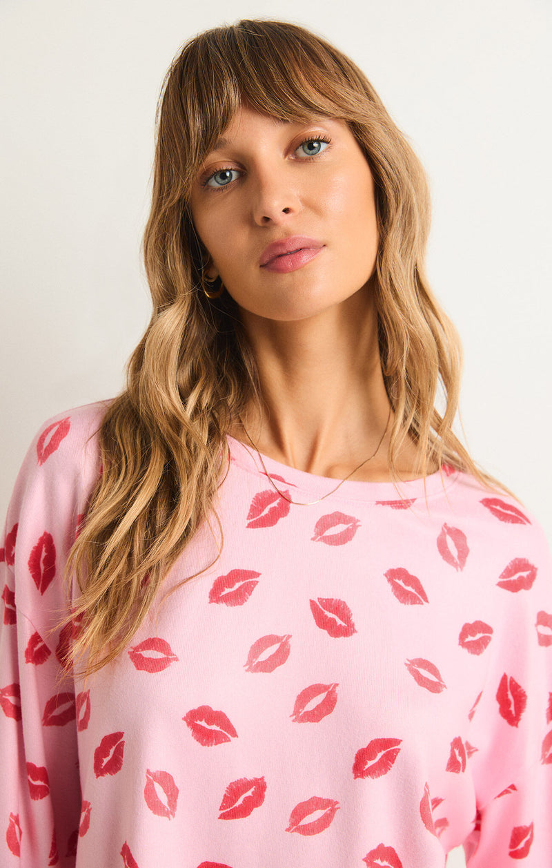 Z SUPPLY - PUCKER UP KISSES LONG SLEEVE TOP