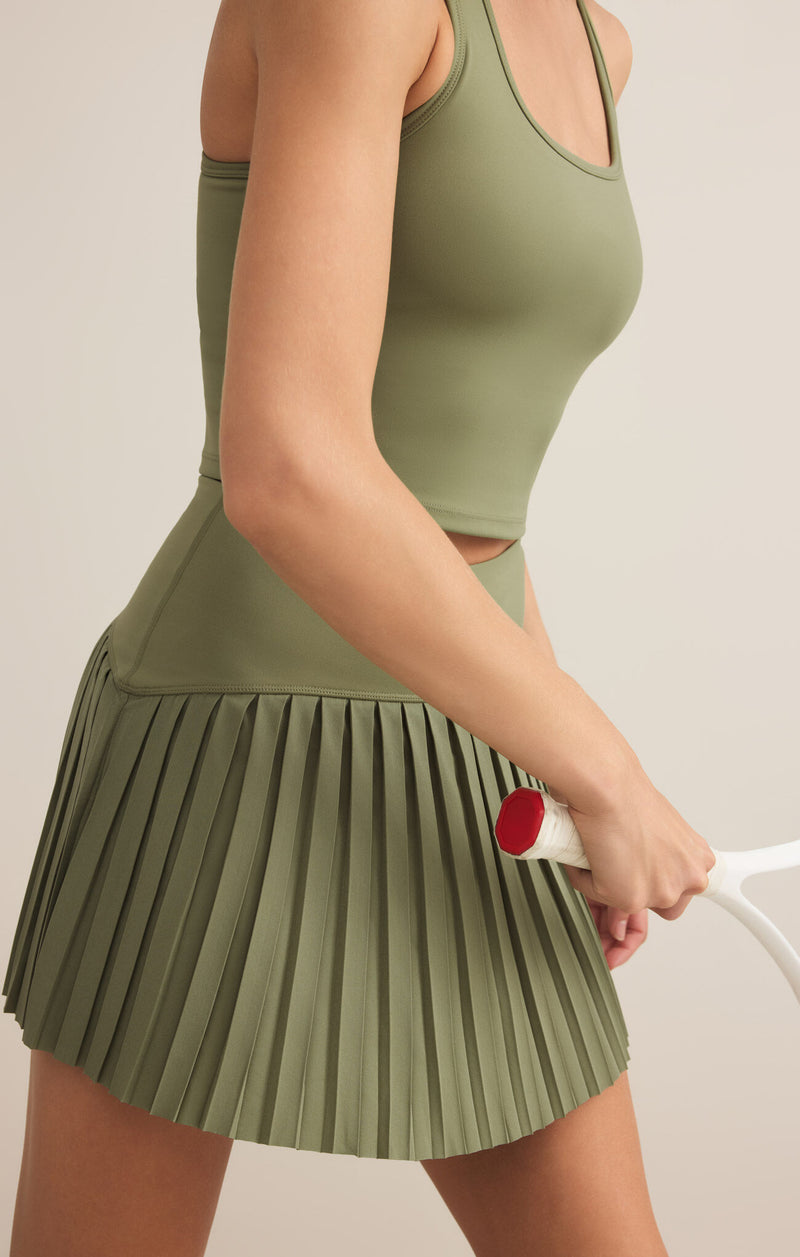 Z SUPPLY - PLAYING DOUBLES SKIRT COURTSIDE GREEN