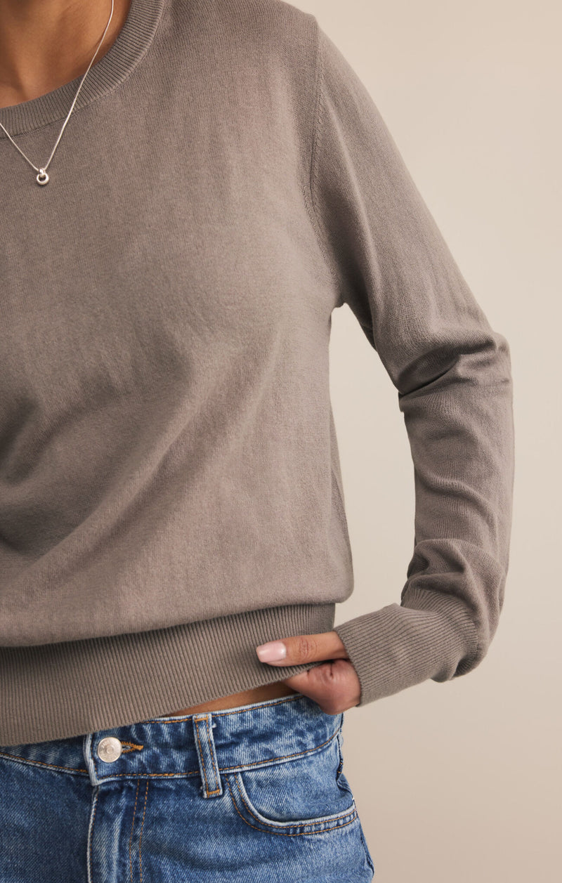 Z SUPPLY - THE PERFECT LAYER SWEATER LIGHT TAVERN