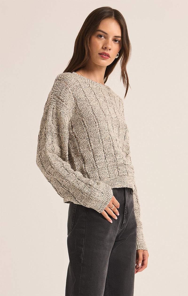 Z SUPPLY - AMBROSE PULLOVER SWEATER FOSSIL