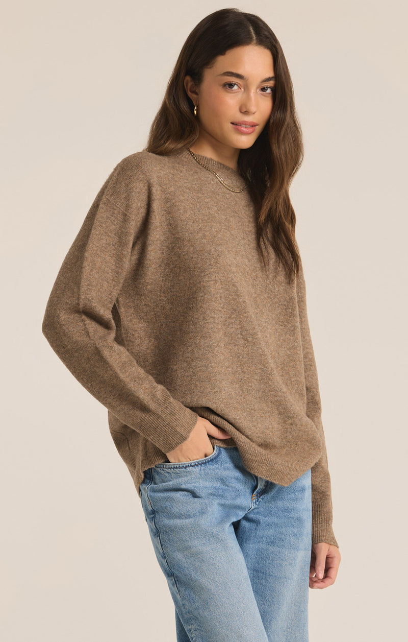 Z SUPPLY - GIA CREW NECK SWEATER CHAI