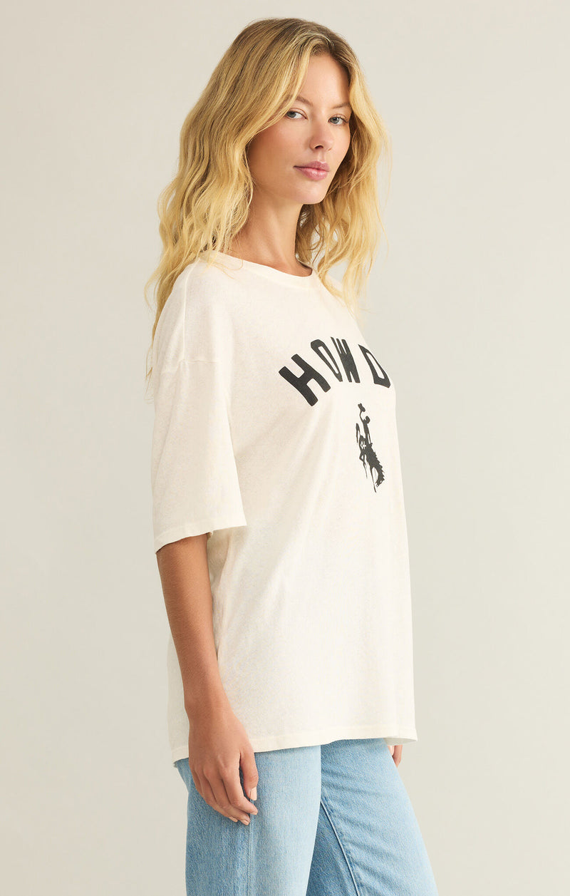 Z SUPPLY - HOWDY SO CAL OVERSIZED TEE SEA SALT