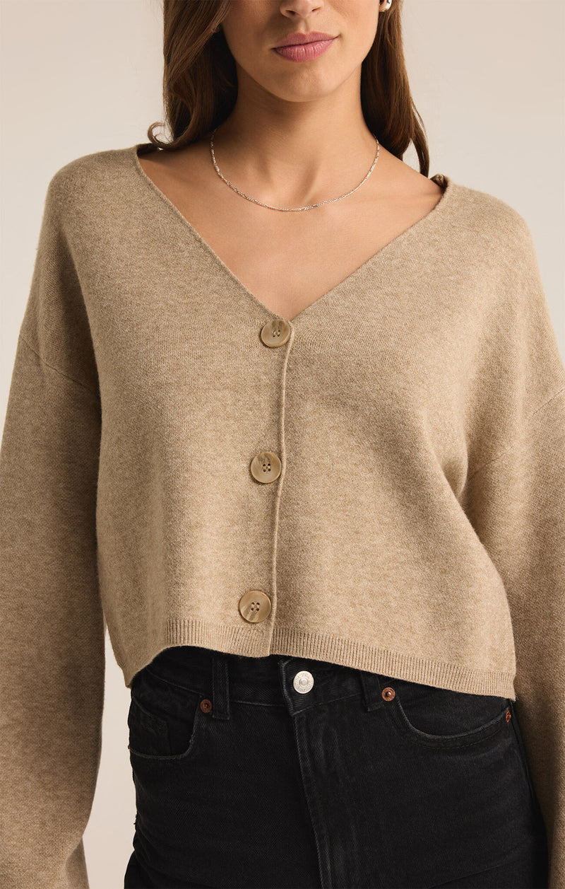 Z SUPPLY - ESTELLE CARDIGAN OATMEAL HEATHER