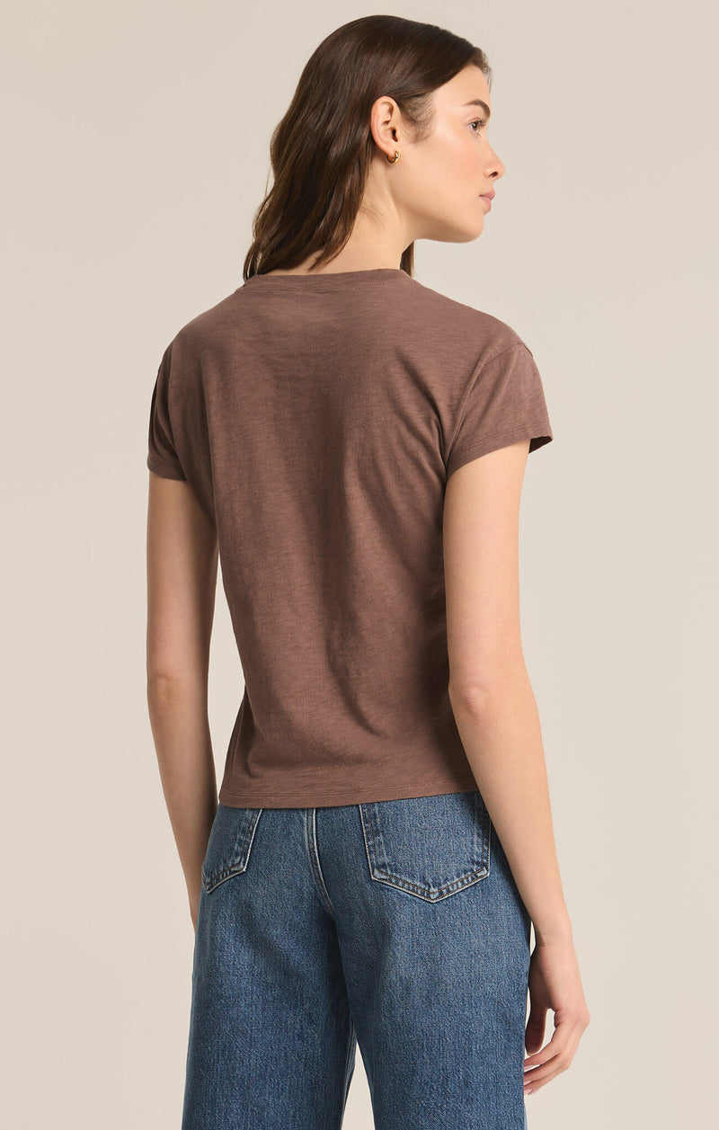 Z SUPPLY - MODERN SLUB TEE DEEP TAUPE