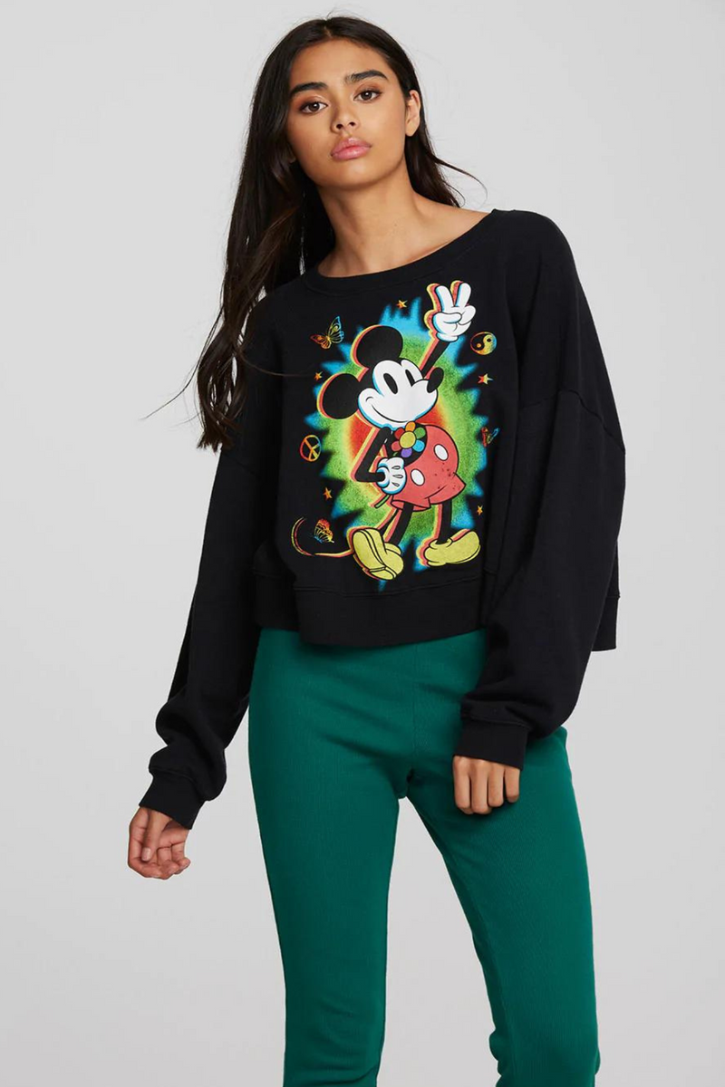 CHASER BRAND - MICKEY MOUSE RADIANT PEACE CREWNECK