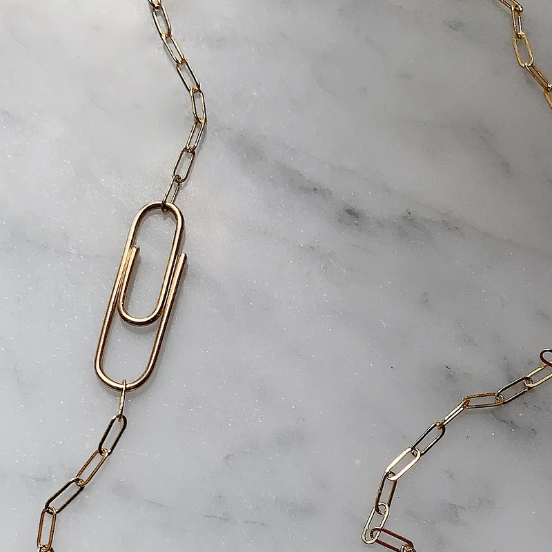 LUSH JEWELRY - PAPER CLIP NECKLACE