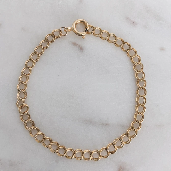 MAC & RY JEWELRY - 14K GOLD FILLED DOUBLE CURB CHAIN BRACELET