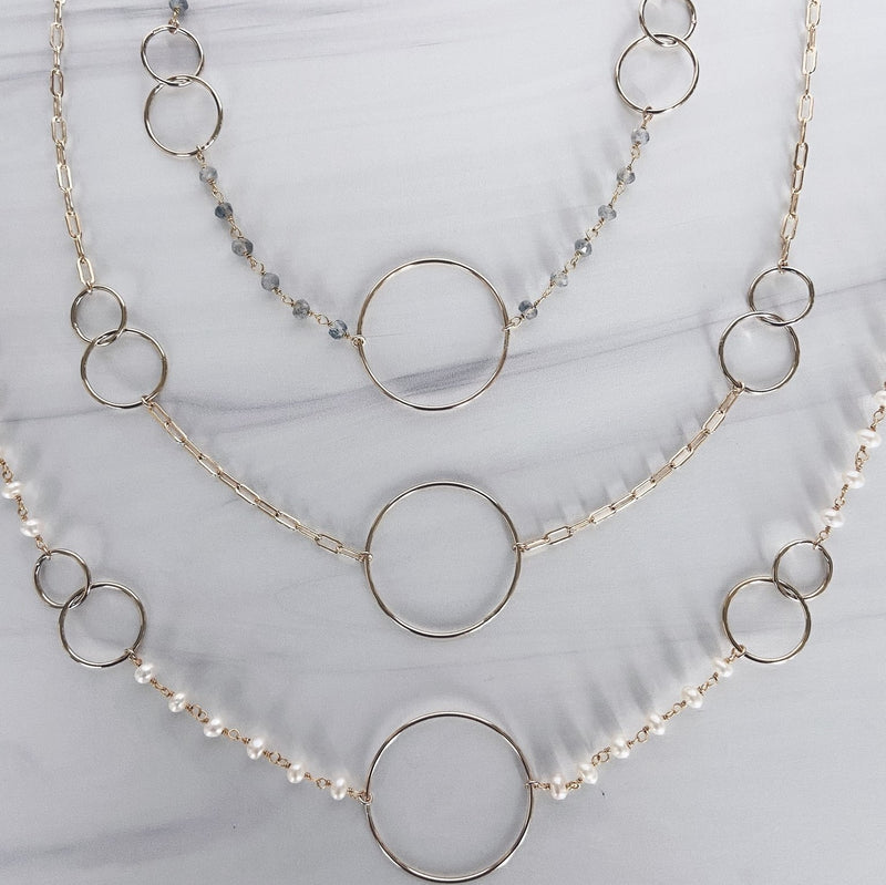 MAC & RY JEWELRY - GOLD CIRCLE LINK NECKLACE