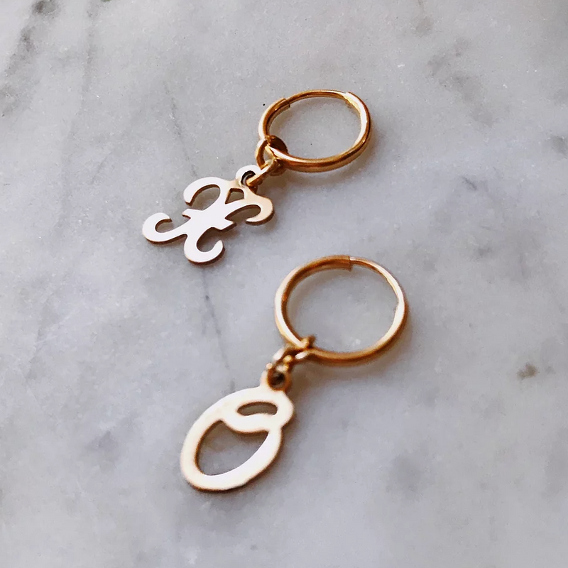 LUSH JEWELRY - INITIAL HOOPS