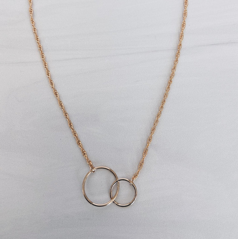 MAC & RY JEWELRY - GOLD FILLED CONNECTED CIRCLES NECKLACE