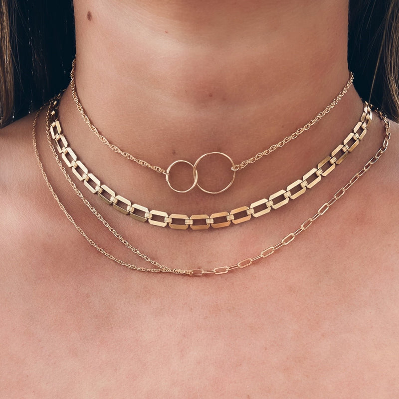 MAC & RY JEWELRY - GOLD FILLED CONNECTED CIRCLES NECKLACE