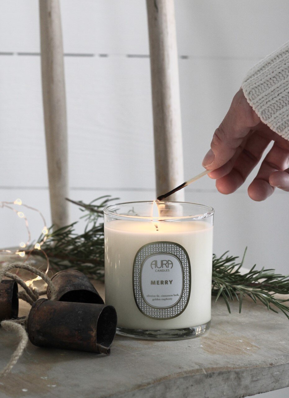 AURA CANDLES - MERRY EVERYDAY CANDLE – swirlboutique