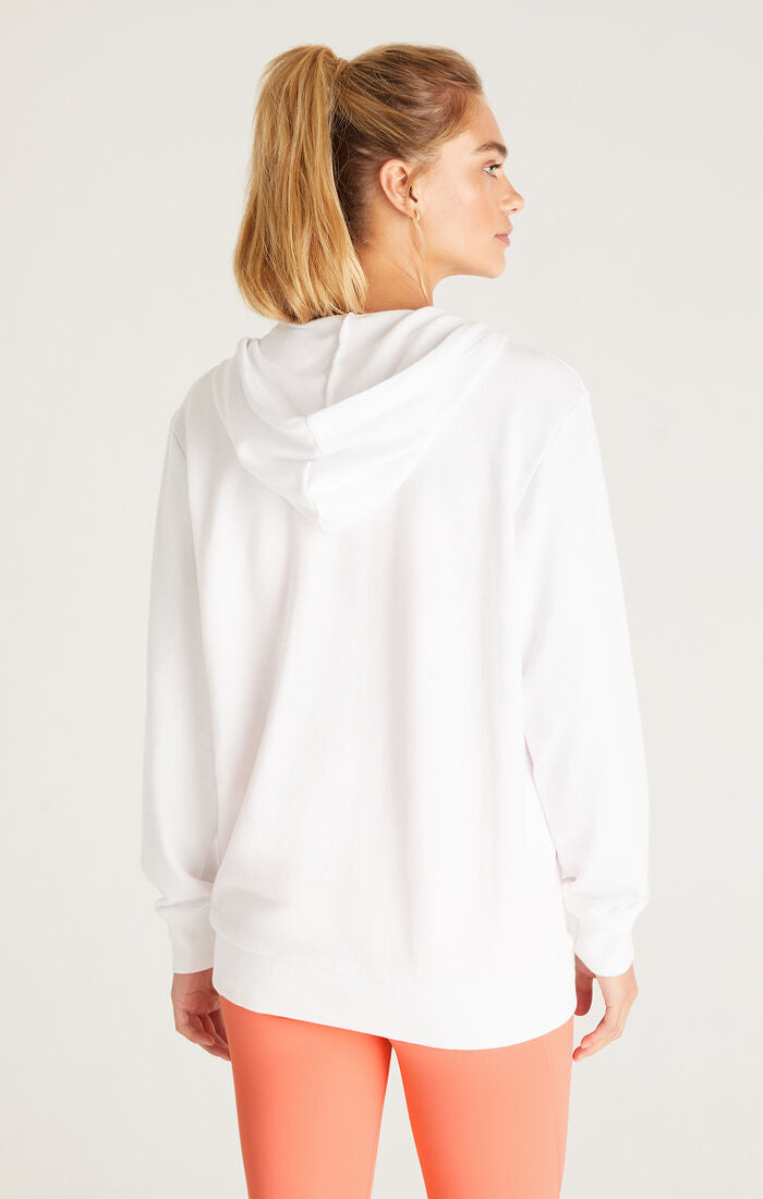 Z SUPPLY - GRAB AND GO HOODIE WHITE